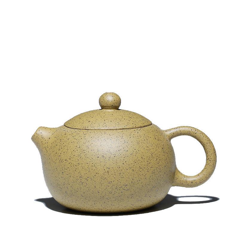 Théière artisanale en argile jaune – Texture sésame, 240 ml