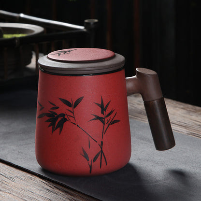 Tasse en céramique avec anse latérale – 350 ml, décor peint à la main
