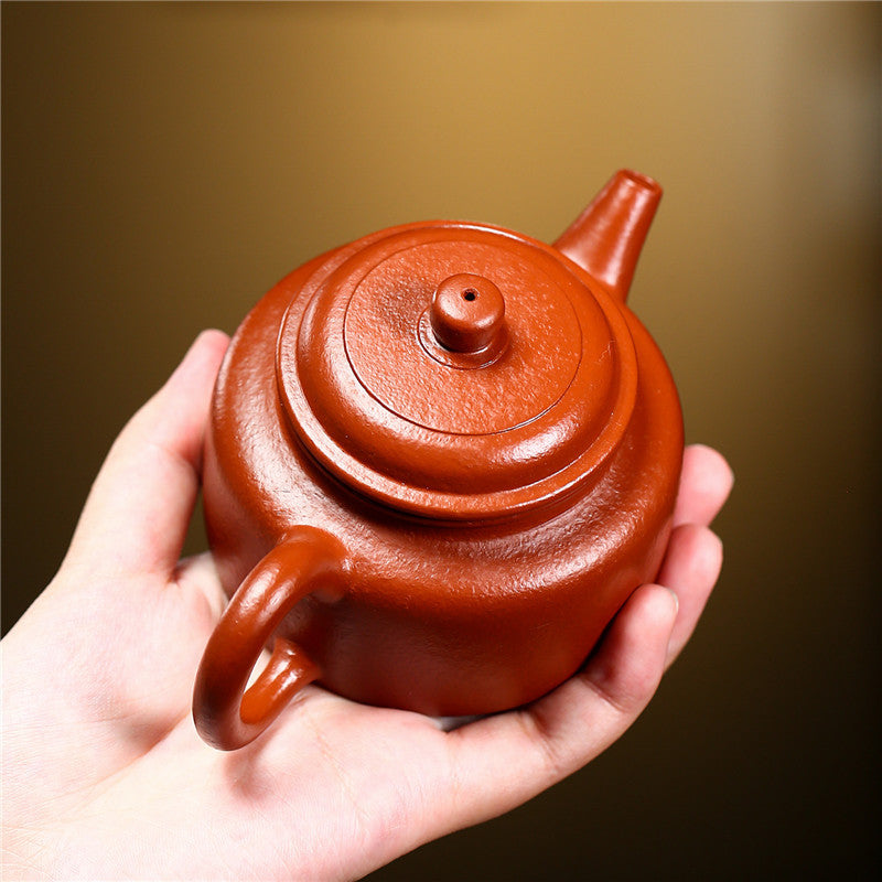 Théière artisanale en argile rouge – Forme Dezhong, 160 ml