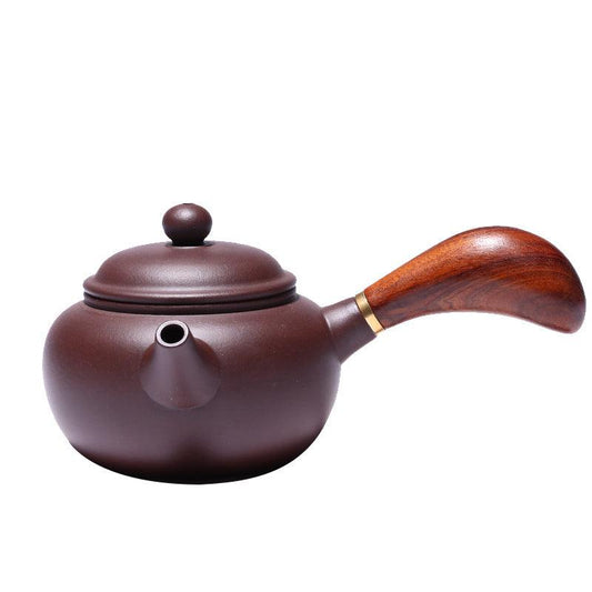 Théière artisanale en argile violette – 200 ml, avec coffret cadeau
