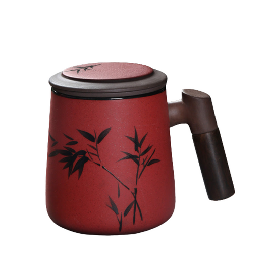 Tasse en céramique avec anse latérale – 350 ml, décor peint à la main