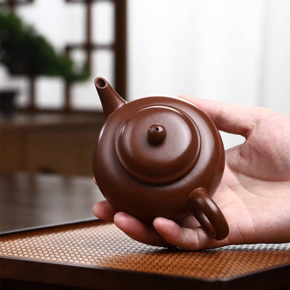 Théière artisanale en argile violette – Argile “sable sang de dragon”, 230 ml avec coffret cadeau