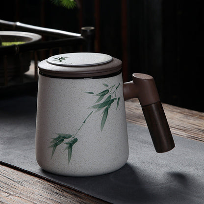 Tasse en céramique avec anse latérale – 350 ml, décor peint à la main