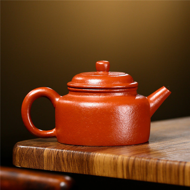 Théière artisanale en argile rouge – Forme Dezhong, 160 ml